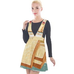 Bread Baking T- Shirt Funny Bread Baking Baker My Yeast Expecting A Bread T- Shirt Plunge Pinafore Velour Dress by JamesGoode