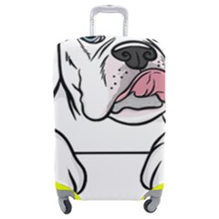 White Boxer Dog T- Shirt White Blue Eyed Boxer T- Shirt Luggage Cover (medium) by ZUXUMI