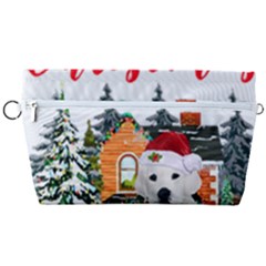 White Labrador Santa Merry T- Shirt Red Winter Christmas Hat House White Labrador  Santa Merry T- Sh Handbag Organizer