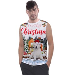 White Labrador Santa Merry T- Shirt Red Winter Christmas Hat House White Labrador  Santa Merry T- Sh Men s Regular Tank Top