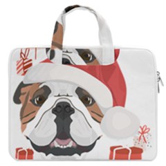 Winter T- Shirt English Bulldog Merry Christmas T- Shirt Macbook Pro 16  Double Pocket Laptop Bag  by ZUXUMI