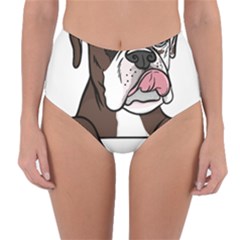 Boxer Dog T- Shirt Tri Colored Boxer T- Shirt Reversible High-waist Bikini Bottoms by JamesGoode