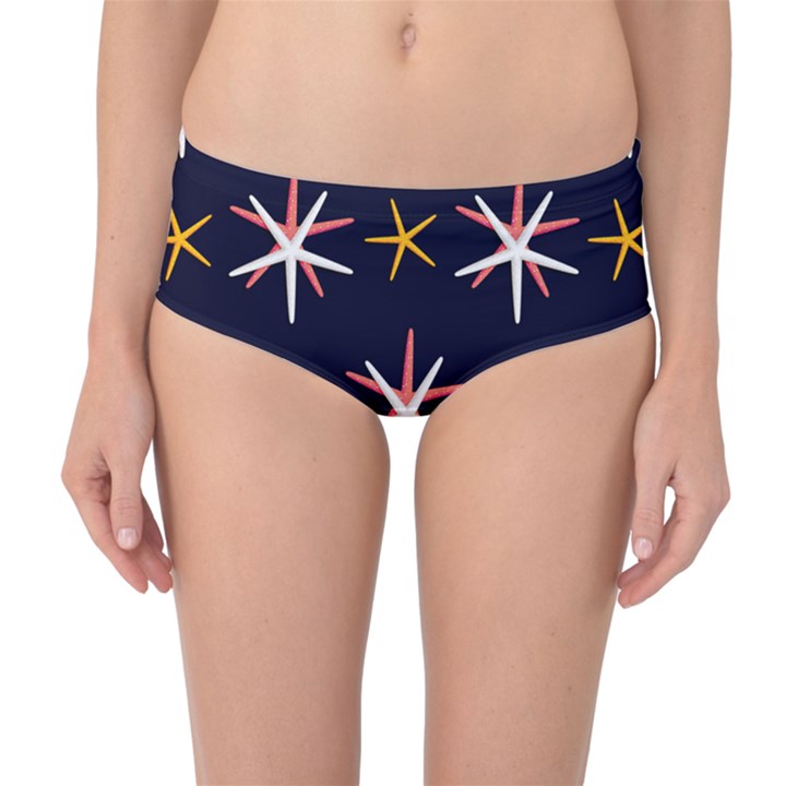 Starfish Mid-Waist Bikini Bottoms