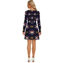 Starfish Long Sleeve Wide Neck Velvet Dress View4