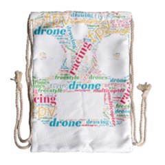 Drone Racing Word Cloud T- Shirt F P V Freestyle Drone Racing Word Cloud T- Shirt (5) Drawstring Bag (large)