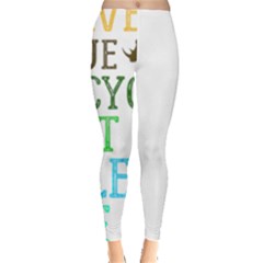 Earth Day Everyday T- Shirt Save Bees Rescue Animals Recycle Plastic Earth Day T- Shirt Everyday Leggings  by ZUXUMI