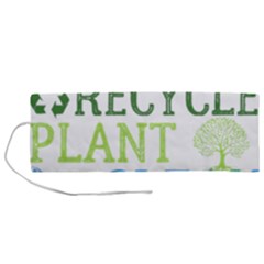 Earth Day T- Shirt Save Bees Rescue Animals Recycle Plastic Earth Day T- Shirt Roll Up Canvas Pencil Holder (m) by ZUXUMI