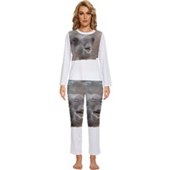 Camel T- Shirt Camel Portrait T- Shirt Womens  Long Sleeve Lightweight Pajamas Set