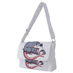 Opossum T-shirtwhite Look Calm Opossum 03 T-shirt (1) Full Print Messenger Bag (m)