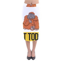 Orangutan T-shirtnope Not Today Orangutan 13 T-shirt Velvet Midi Pencil Skirt by EnriqueJohnson