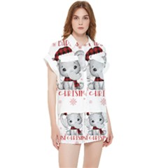 Elephant Art T- Shirtelephant T- Shirt Chiffon Lounge Set by ZUXUMI