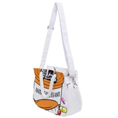 English Bulldog T- Shirt Cute English Bulldog T- Shirt Rope Handles Shoulder Strap Bag by ZUXUMI