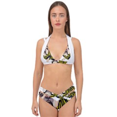 English Bulldog T- Shirt English Bee Dog T- Shirt Double Strap Halter Bikini Set by ZUXUMI