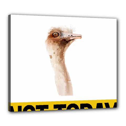 Ostrich T-shirtnope Not Today Ostrich 47 T-shirt Canvas 24  X 20  (stretched) by EnriqueJohnson