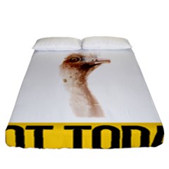 Ostrich T-shirtnope Not Today Ostrich 47 T-shirt Fitted Sheet (california King Size) by EnriqueJohnson