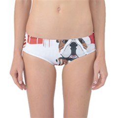 English Bulldog T- Shirt English Bulldog Merry Christmas T- Shirt (3) Classic Bikini Bottoms by ZUXUMI