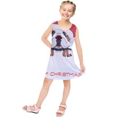 English Bulldog T- Shirt English Bulldog Merry Christmas T- Shirt (8) Kids  Tunic Dress by ZUXUMI