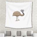 Ostrich T-shirtwhite Look Calm Ostrich 23 T-shirt (1) Square Tapestry (Large) View2