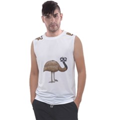 Ostrich T-shirtwhite Look Calm Ostrich 23 T-shirt Men s Regular Tank Top