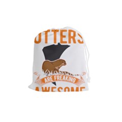 Otter T-shirtbecause Otters Are Freaking Awesome Sea   Otter T-shirt Drawstring Pouch (medium) by EnriqueJohnson
