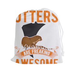 Otter T-shirtbecause Otters Are Freaking Awesome Sea   Otter T-shirt Drawstring Pouch (2xl) by EnriqueJohnson