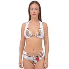 English Cocker Spaniel T- Shirt English Cocker Spaniel Merry Christmas T- Shirt (2) Double Strap Halter Bikini Set by ZUXUMI