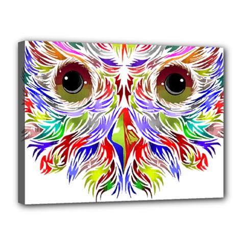Owl T-shirtowl Color Full For Light Color T-shirt T-shirt Canvas 16  X 12  (stretched) by EnriqueJohnson