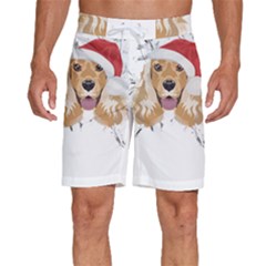 English Cocker Spaniel T- Shirt English Cocker Spaniel Merry Christmas T- Shirt Men s Beach Shorts by ZUXUMI