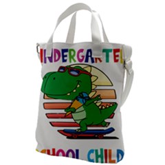 Enrollment Boy T- Shirt Goodbye Kindergarten I Am A Schoolchild Now! T- Shirt (2) Canvas Messenger Bag by ZUXUMI