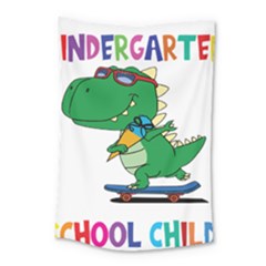 Enrollment Boy T- Shirt Goodbye Kindergarten I Am A Schoolchild Now! T- Shirt (4) Small Tapestry by ZUXUMI