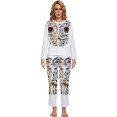 Owl T-shirtowl Half Gold Half Methalic Edition T-shirt Womens  Long Sleeve Lightweight Pajamas Set by EnriqueJohnson