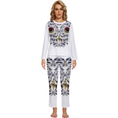 Owl T-shirtowl Metalic Edition T-shirt Womens  Long Sleeve Lightweight Pajamas Set by EnriqueJohnson