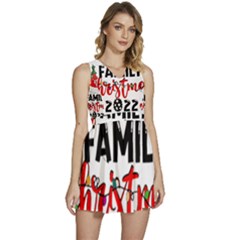 Family Christmas T- Shirt Family Christmas 2022 T- Shirt Sleeveless High Waist Mini Dress by ZUXUMI