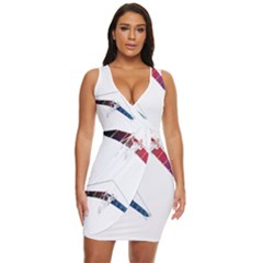 Paragliders T-shirtparaglider Sport Art #paraglider T-shirt (1) Draped Bodycon Dress by EnriqueJohnson