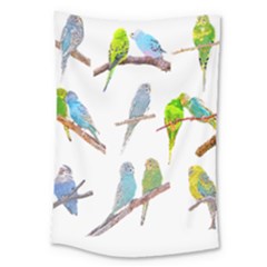 Parakeet T-shirtlots Of Colorful Parakeets - Cute Little Birds T-shirt Large Tapestry by EnriqueJohnson