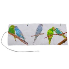 Parakeet T-shirtlots Of Colorful Parakeets - Cute Little Birds T-shirt Roll Up Canvas Pencil Holder (s) by EnriqueJohnson