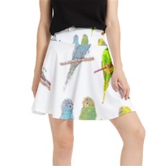 Parakeet T-shirtlots Of Colorful Parakeets - Cute Little Birds T-shirt Waistband Skirt by EnriqueJohnson