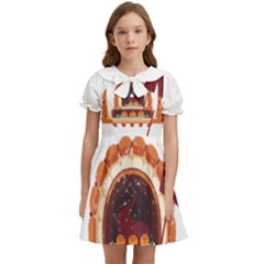 Bread Baking T- Shirt Funny Bread Baking Baker Bake The World A Butter Place T- Shirt (2) Kids  Bow Tie Puff Sleeve Dress