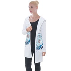 Peacock T-shirtsteal Your Heart Peacock 75 T-shirt Longline Hooded Cardigan