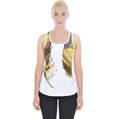 Feathers Design T- Shirtfeathers T- Shirt Piece Up Tank Top by ZUXUMI