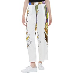 Feathers Design T- Shirtfeathers T- Shirt Women s Pants 