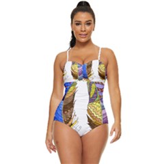 Feathers Design T- Shirtfeathers T- Shirt Retro Full Coverage Swimsuit