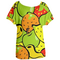 Fruit Food Wallpaper Women s Oversized T-shirt