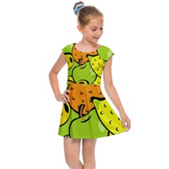 Fruit Food Wallpaper Kids  Cap Sleeve Dress