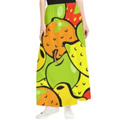 Fruit Food Wallpaper Maxi Chiffon Skirt