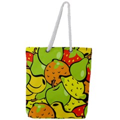 Fruit Food Wallpaper Full Print Rope Handle Tote (large) by Dutashop