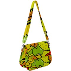 Fruit Food Wallpaper Saddle Handbag by Dutashop