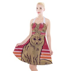 Fennec Fox T- Shirt Im Really A Fennec Fox T- Shirt Halter Party Swing Dress  by ZUXUMI