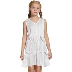 Breathe T- Shirt Breathe In Silver T- Shirt (1) Kids  Sleeveless Tiered Mini Dress by JamesGoode