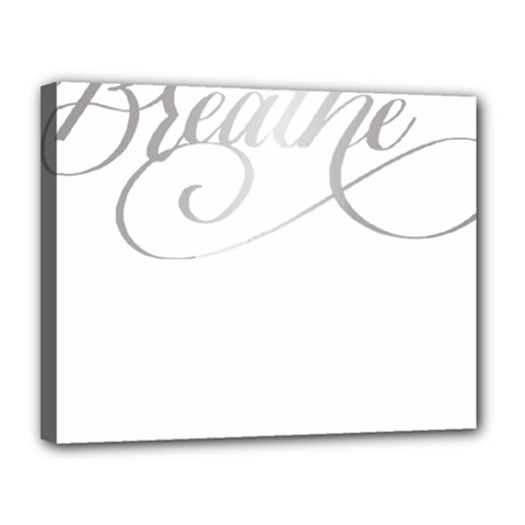 Breathe T- Shirt Breathe In Silver T- Shirt Canvas 14  X 11  (stretched) by JamesGoode